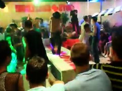 Group physical fetish and interracial gay bareback party