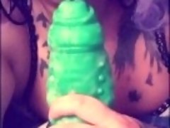 Elf having fitting huge dragon dick in tight pussy