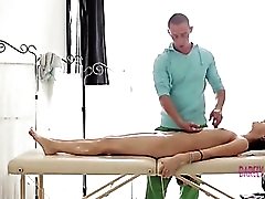 Masseur makes love in doggystyle to a client
