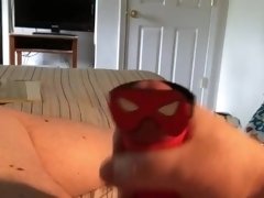 My Cock Cos-Play Of Spider-Man, Spinning Webs